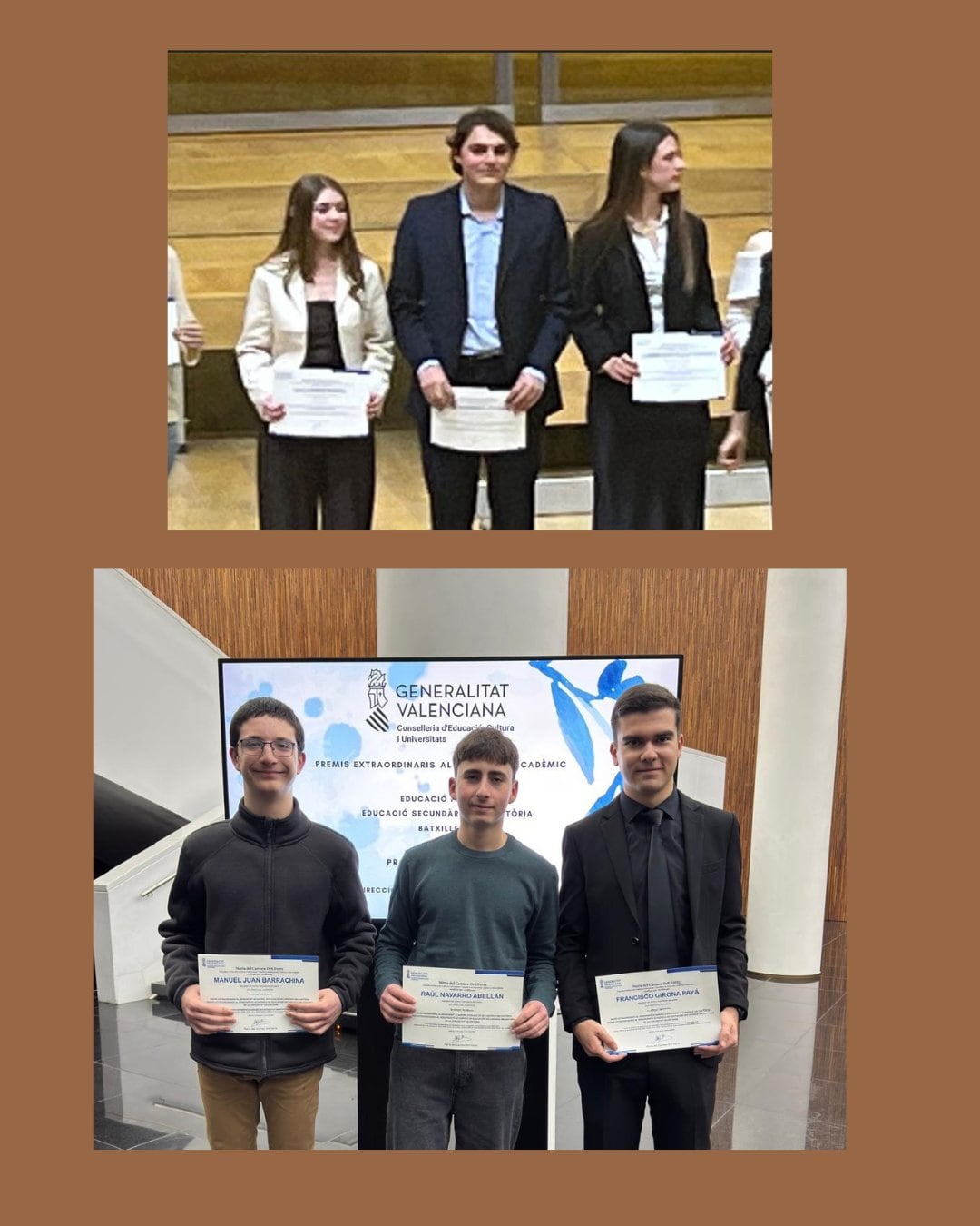 Alumnos reconocidos con este galardón