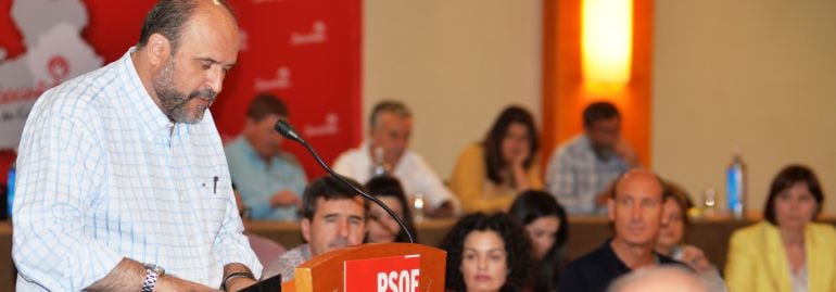 Martínez Guijarro en la intervención en el Comité Provincial Extraordinario celebrado este domingo.