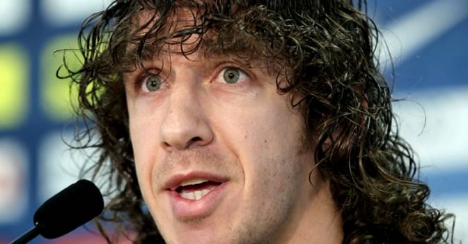 Puyol, durante una rueda de prensa