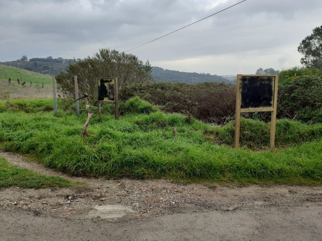 La Puerta Verde tras los daños.