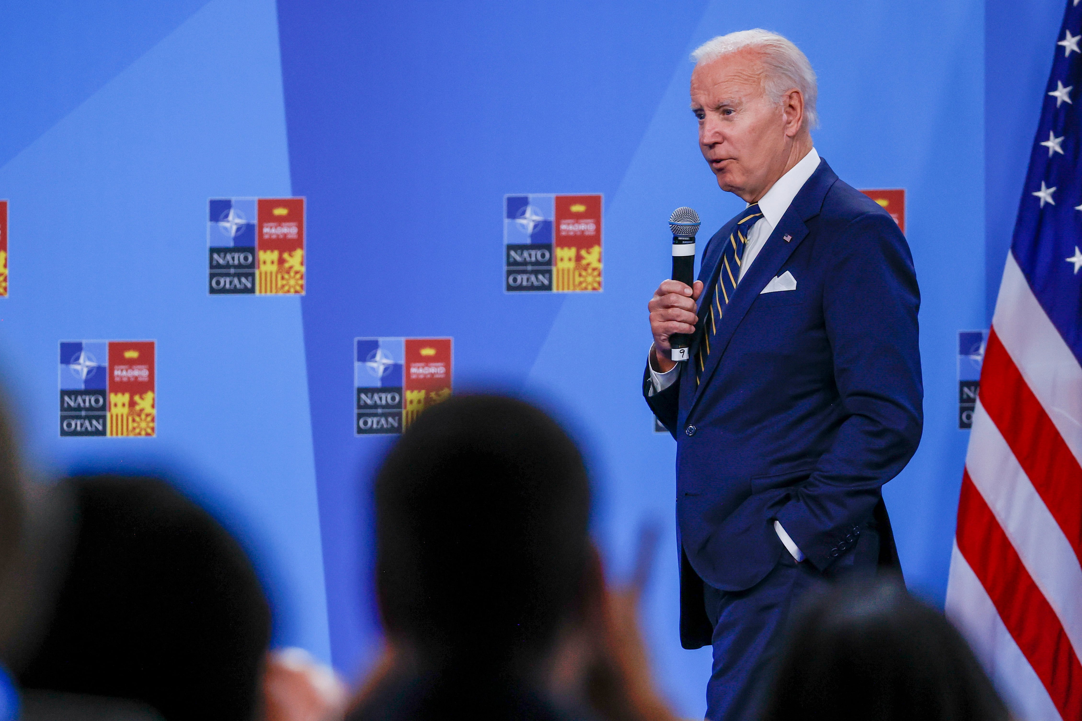 El presidente de los Estados Unidos, Joe Biden, durante la rueda de prensa.