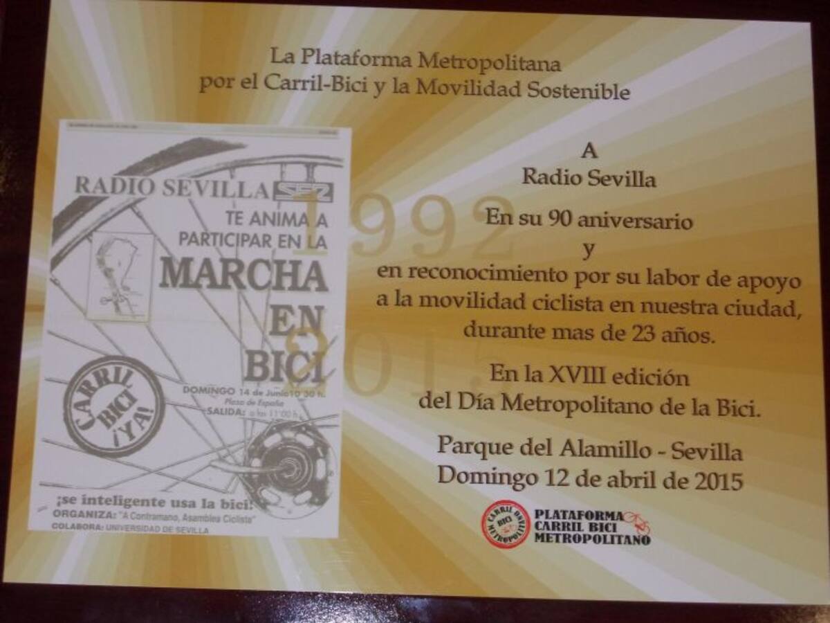 Radio Sevilla, con los ciclistas