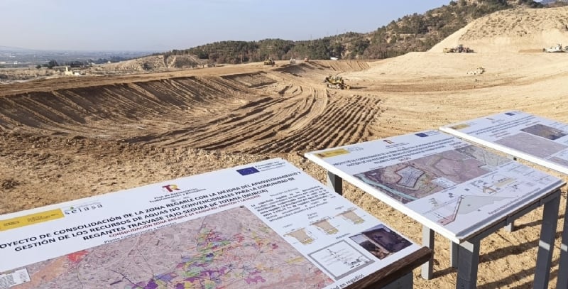 Obras de regadío en Lébor, Totana