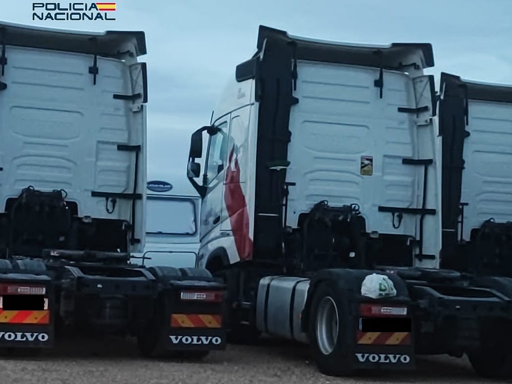 La Policía Nacional recupera seis cabezas tractoras de camión valoradas en 600.000 euros
