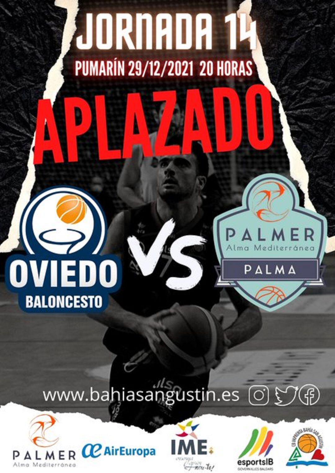 Aplazado el partido entre el Oviedo y el Palmer Alma Mediterránea Palma.