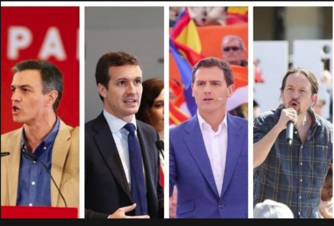 Los cuatro candidatos invitados al debate de RTVE.