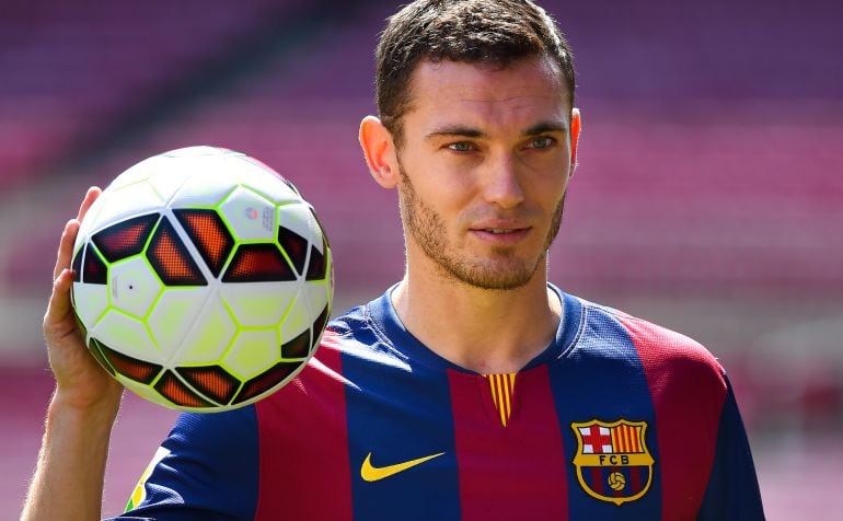 Vermaelen, en su presentación con el FC Barcelona