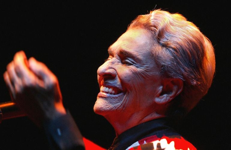 La cantante Chavela Vargas durante uno de sus conciertos.