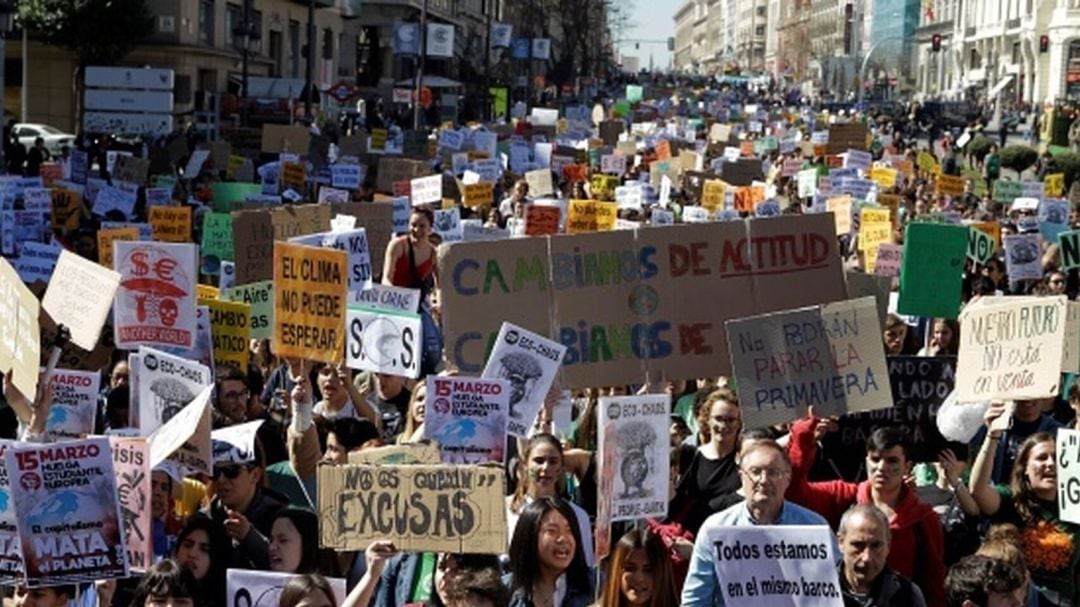 Imagen de archivo durante una protesta social por el clima en 2019