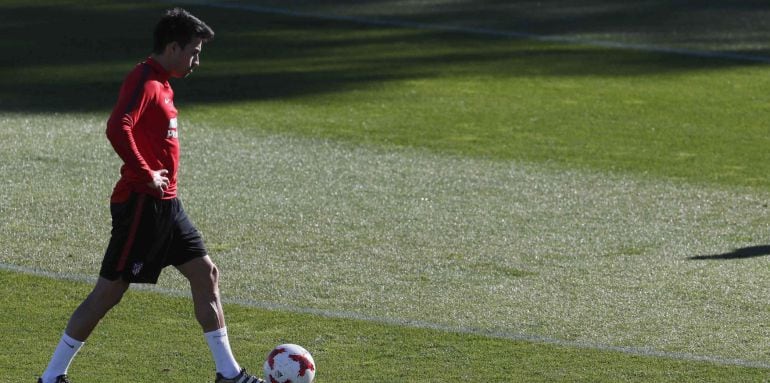 Nico Gaitán, durante un entrenamiento en el Cerro del Espino