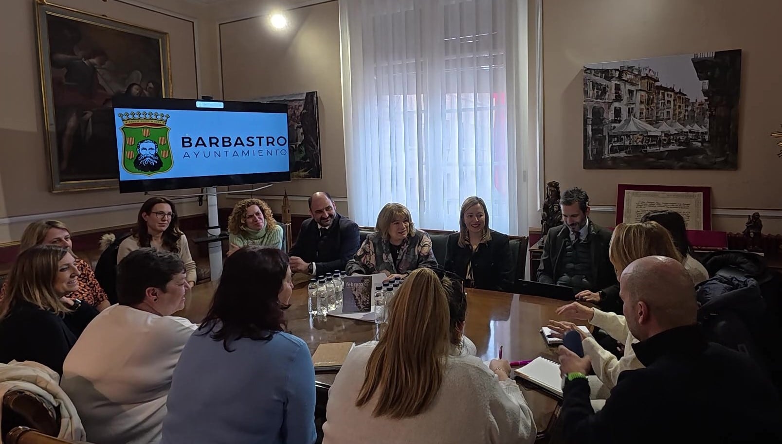 Reunión en el Ayuntamiento de Barbastro