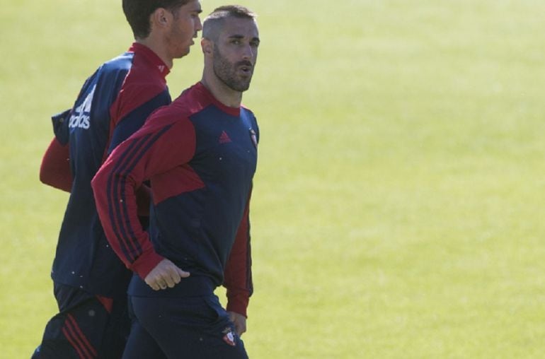 Lillo, durante un entrenamiento en Tajonar