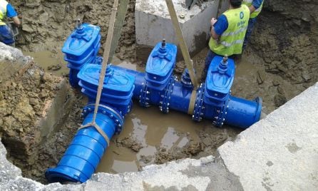 Imagen de trabajos en la red de agua.