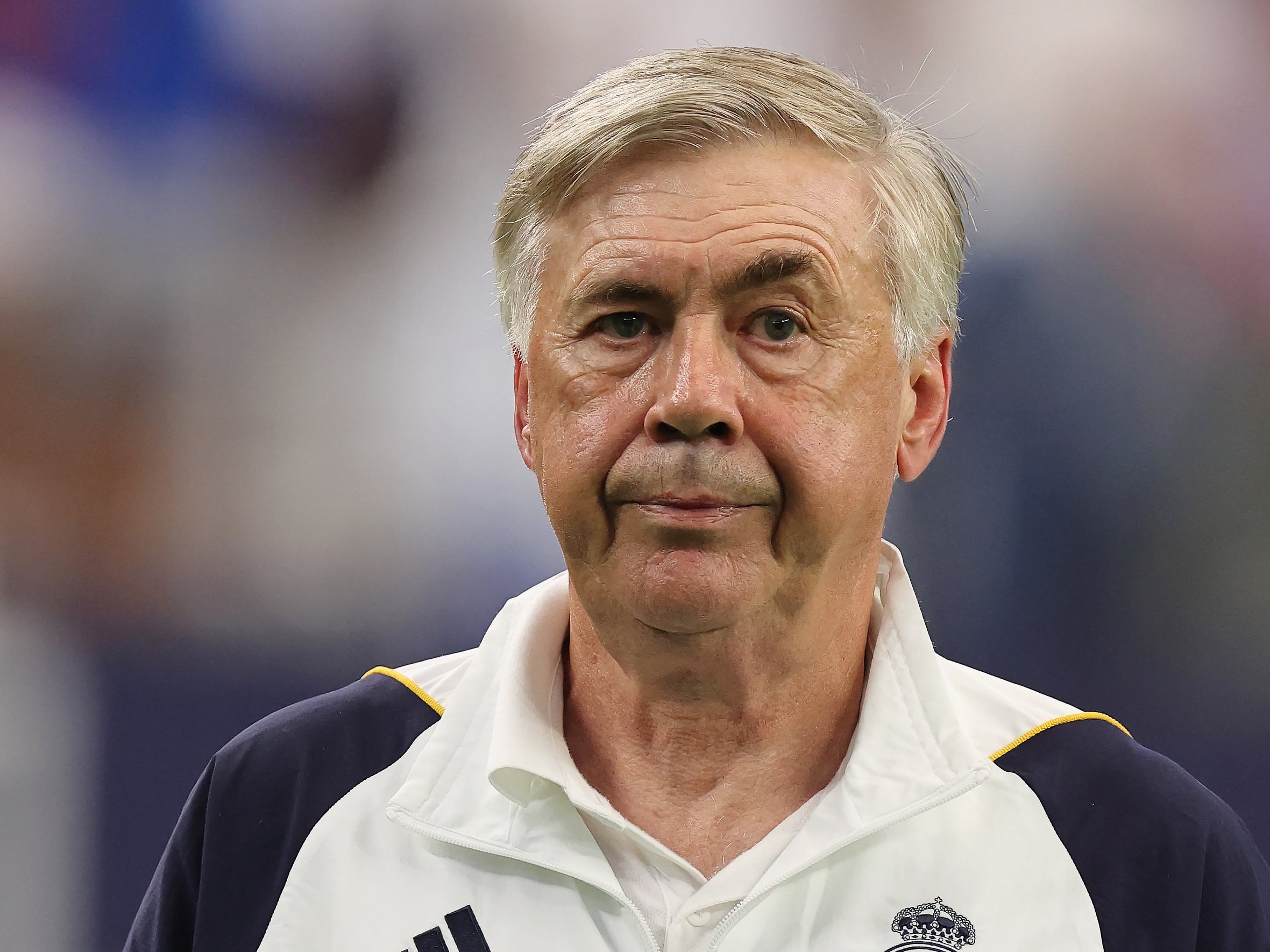 Carlo Ancelotti, durante un partido amistoso de pretemporada con el Real Madrid.