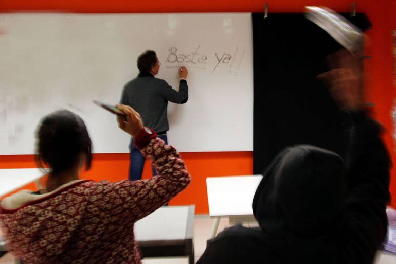 Imagen de un aula de Cantabria. 