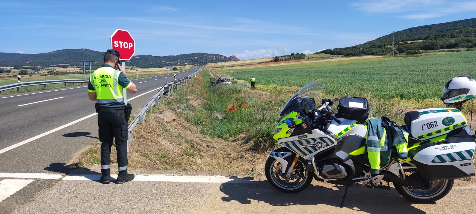 Imagen donde se ha producido el accidente. Foto: Guardia Civil