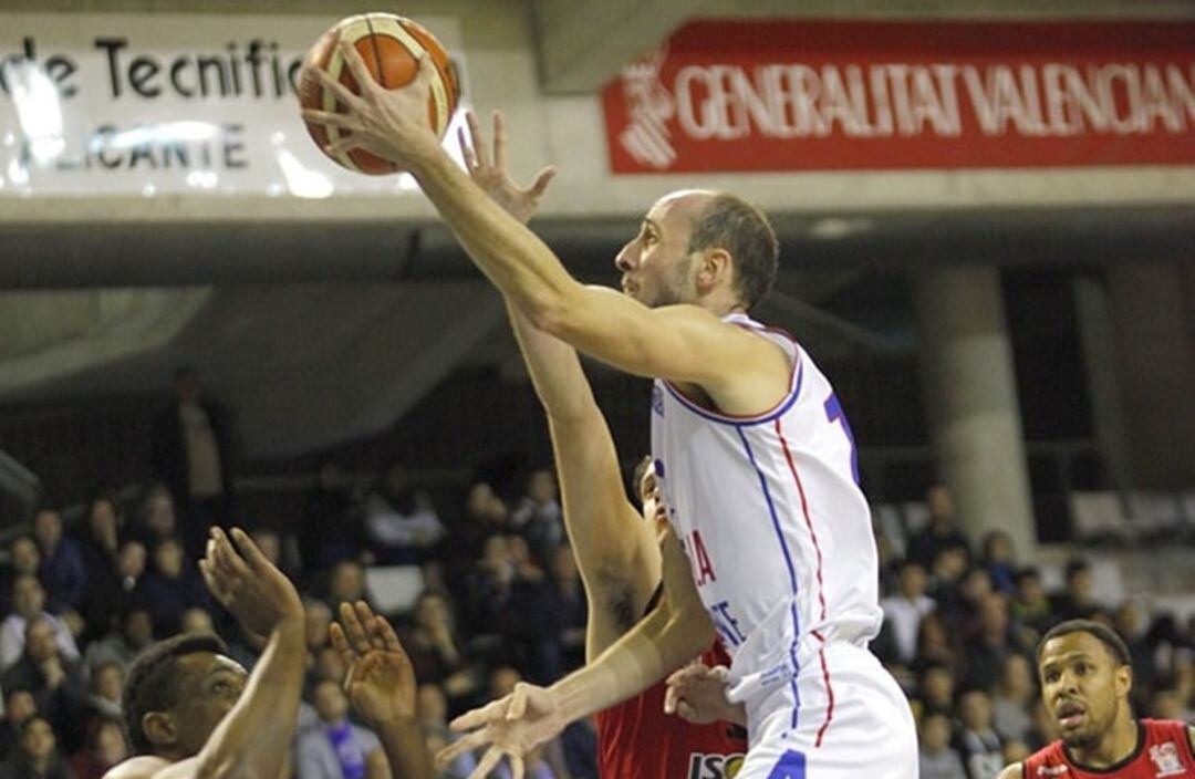 Nacho Díaz en un partido en el Pedro Ferrándiz 