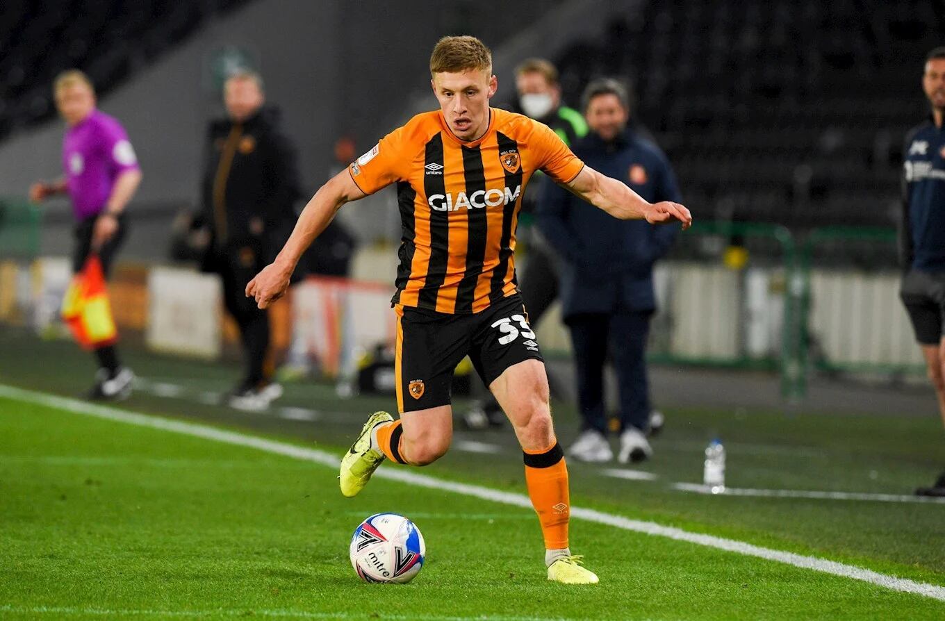 El jugador del Hull City, Docherty, en un encuentro de la campaña pasada