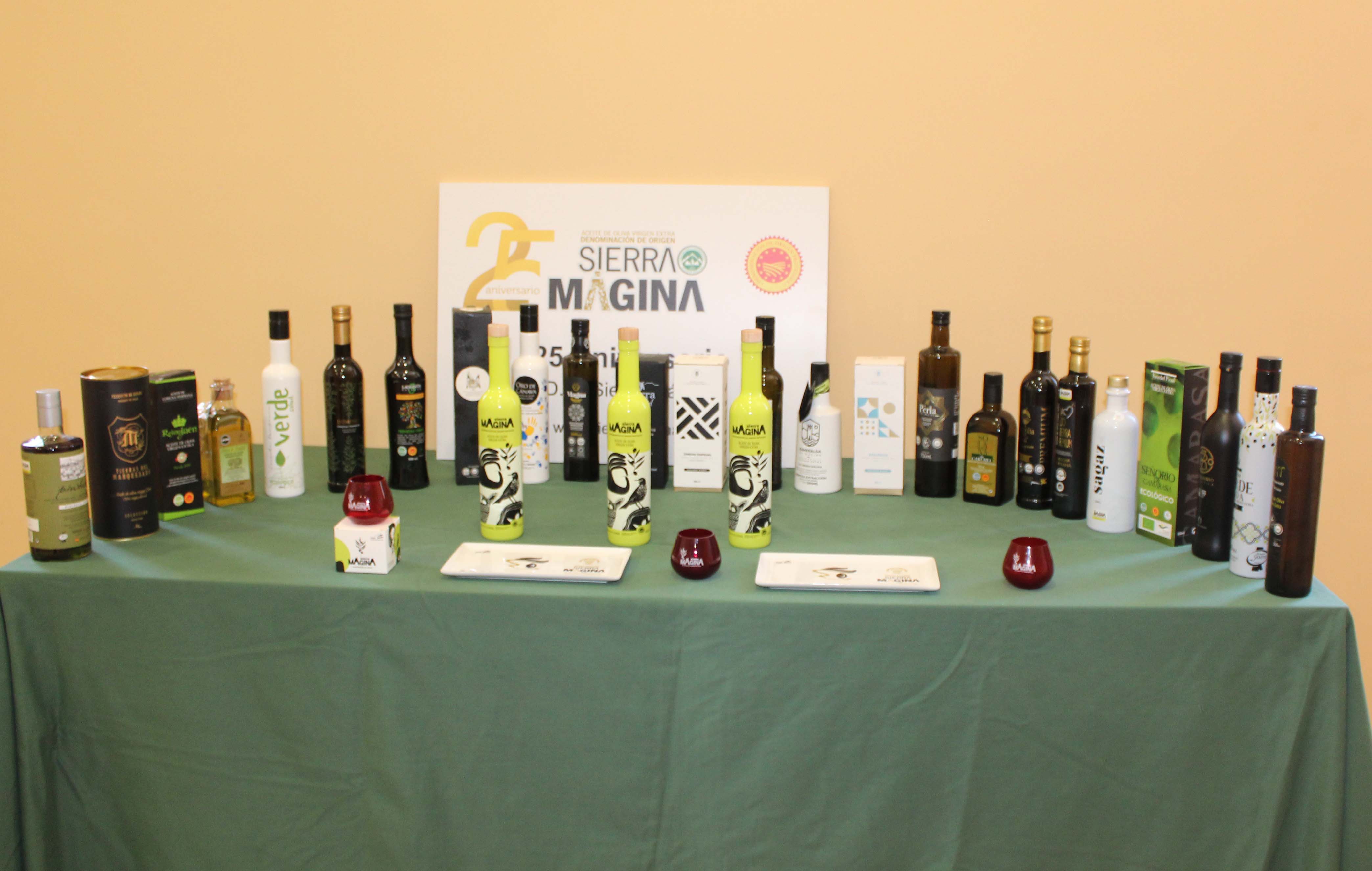 Bodegón de las marcas certificadas por la D.O. Sierra Mágina