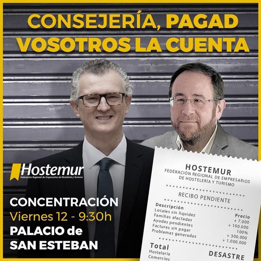 Cartel de convocatoria de la concentración de Hostemur