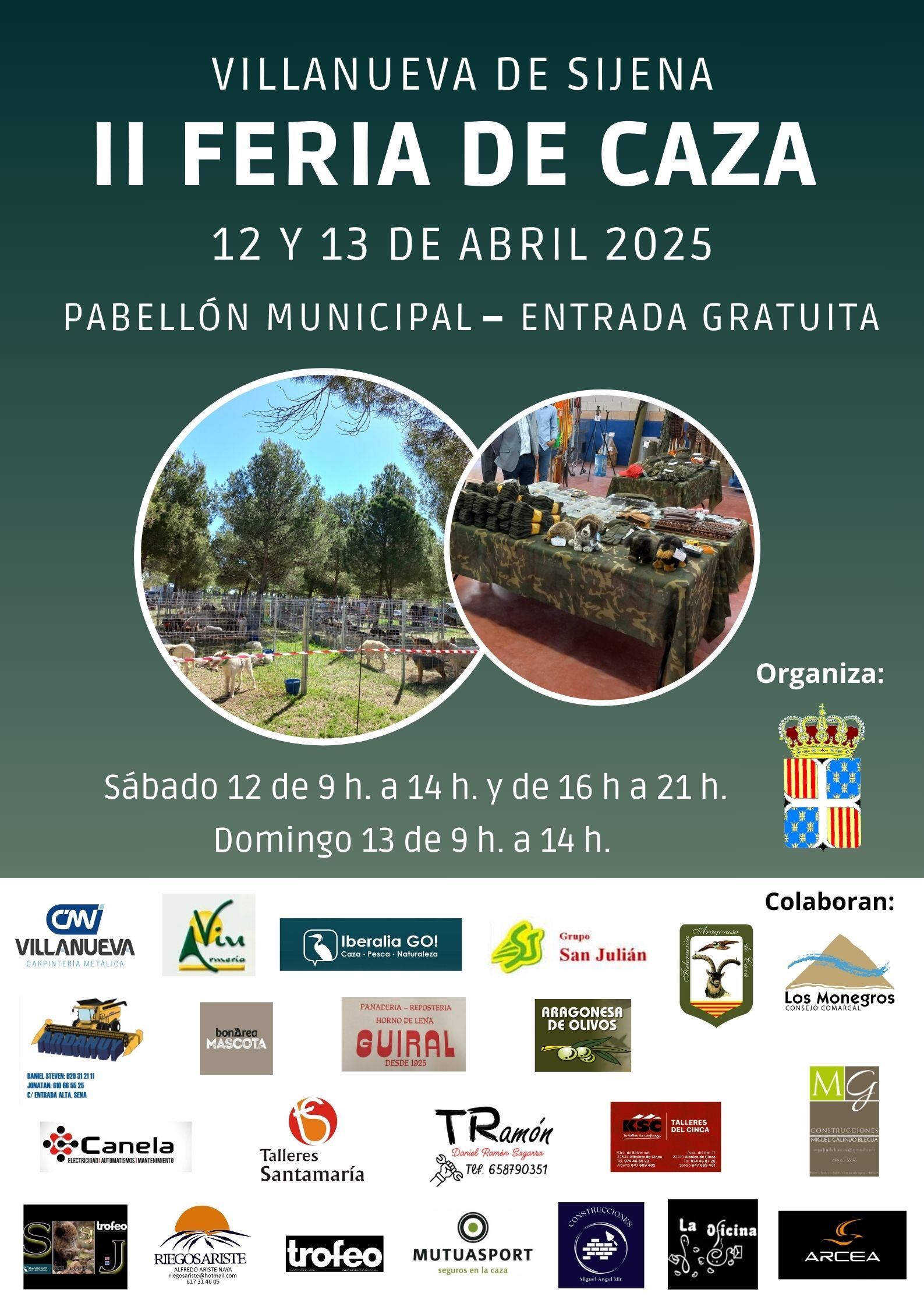 Cartel de la segunda Feria de Caza de Sariñena