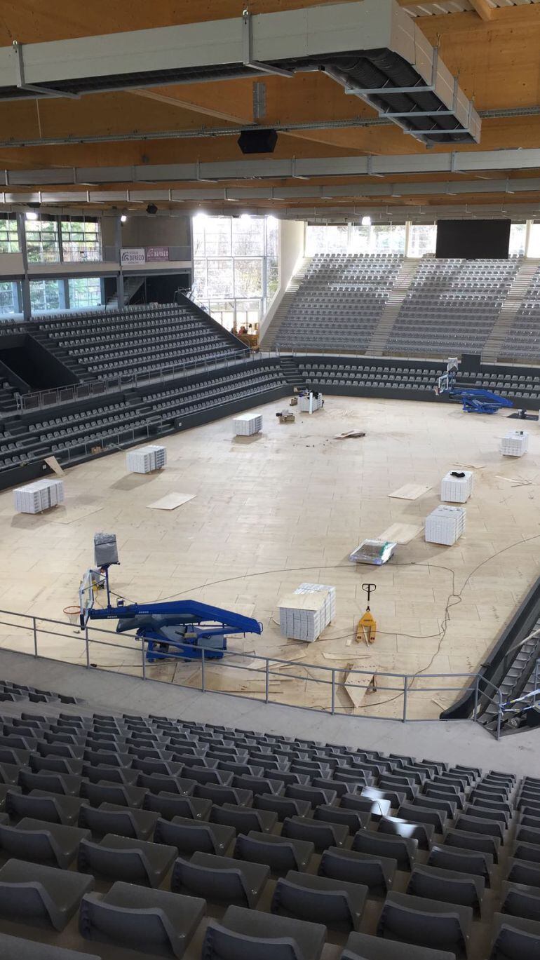 Así estaba el pabellón el pasado lunes