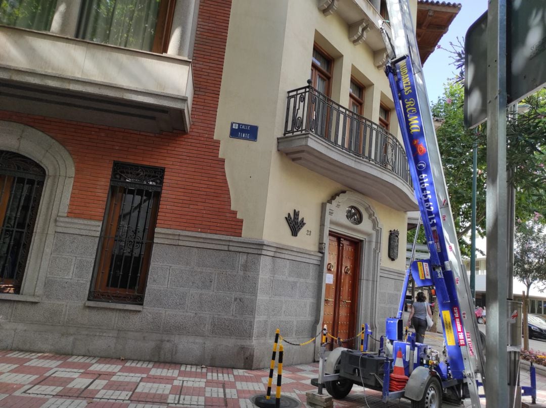 Obras en la sede de Globalcaja de la Calle Alarcos