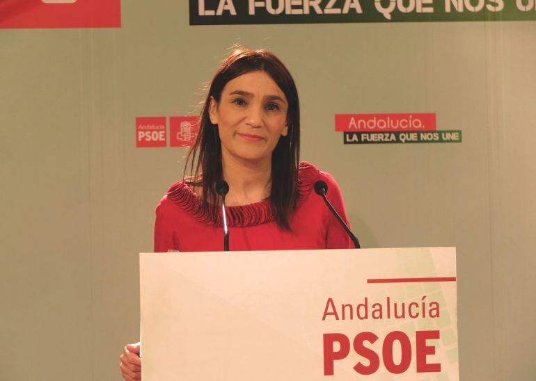 Rueda de prensa de la secretaria de Política Municipal del PSOE de Granada, Olga Manzano