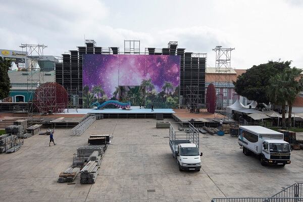 Escenario del carnaval. Parque Santa Catalina.