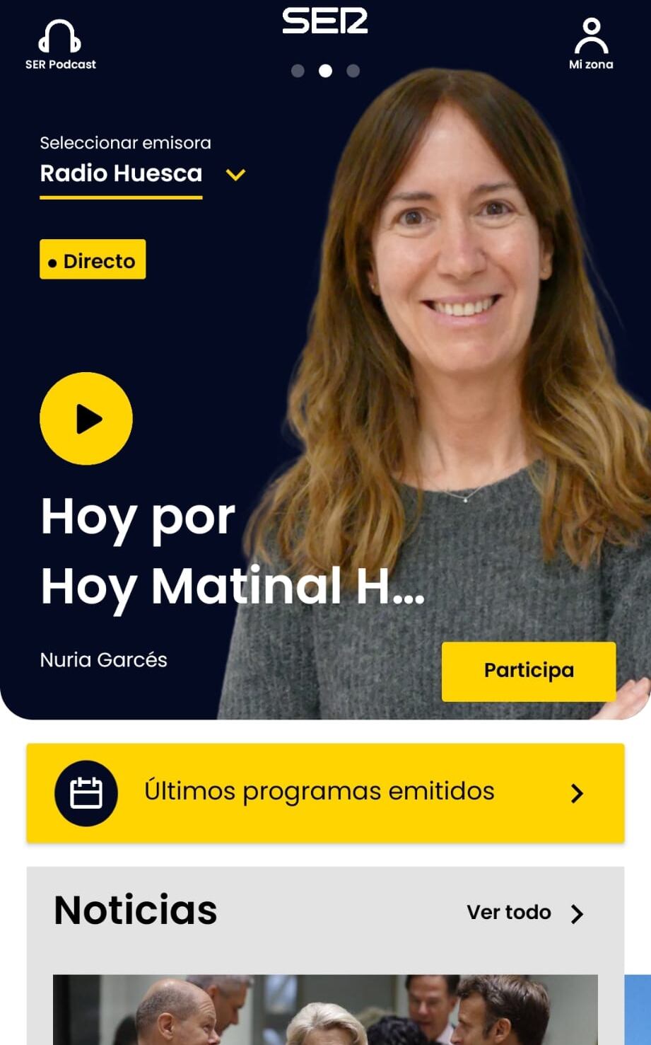 Radio Huesca también está en la aplicación de la SER.