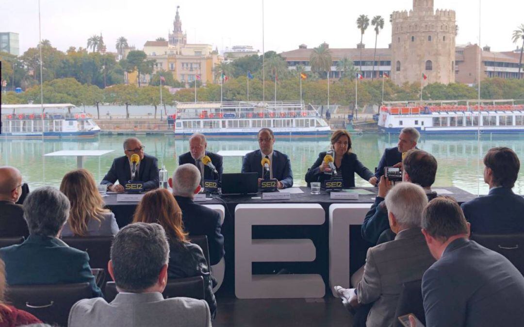 Mesa de inicio de los Encuentros SER dedicados al uso responsable del agua en Andalucía