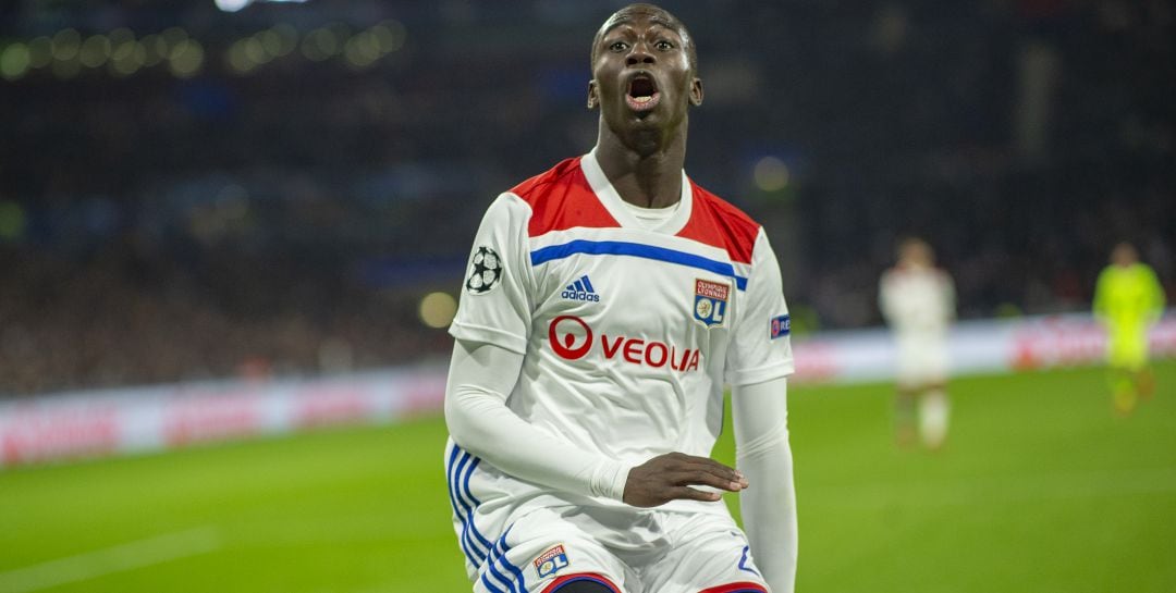 Ferland Mendy, durante un partido del Olympique de Lyon