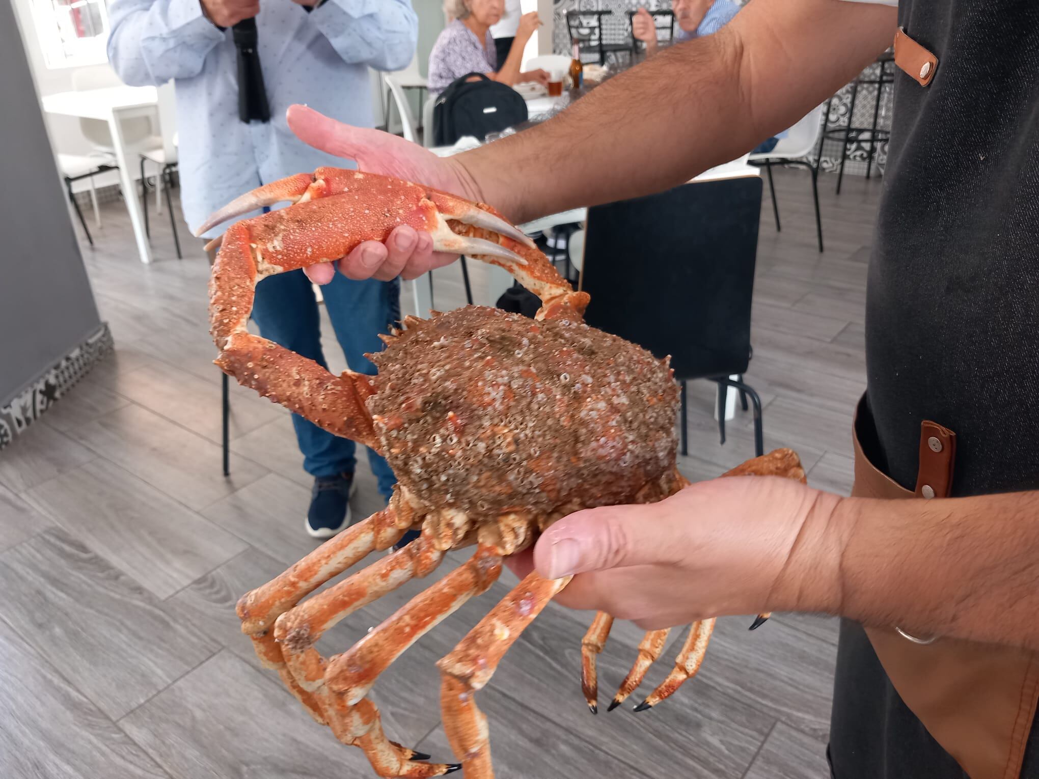 Manuel Malia, con un centollo