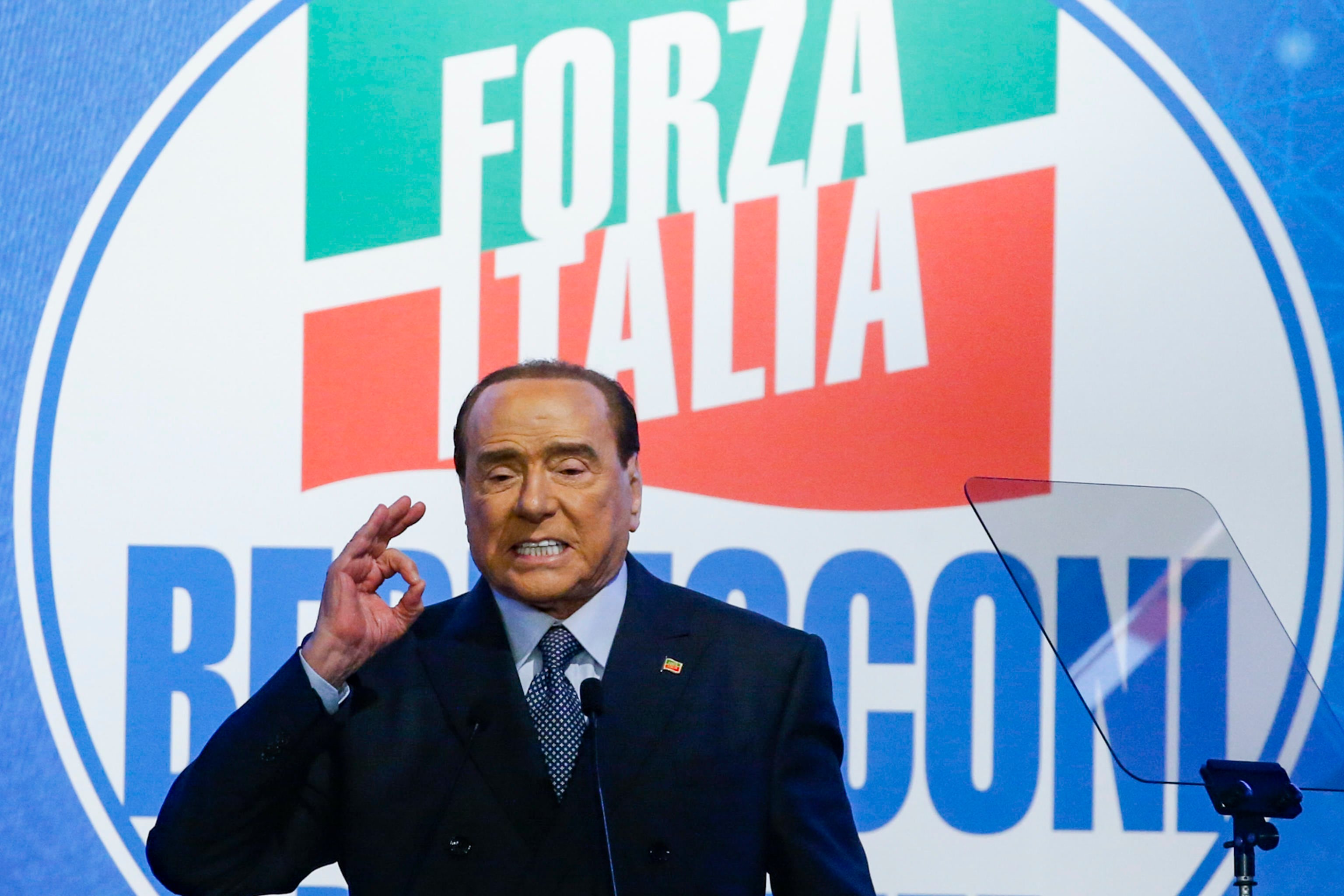 Silvio Berlusconi, durante un acto de campaña.