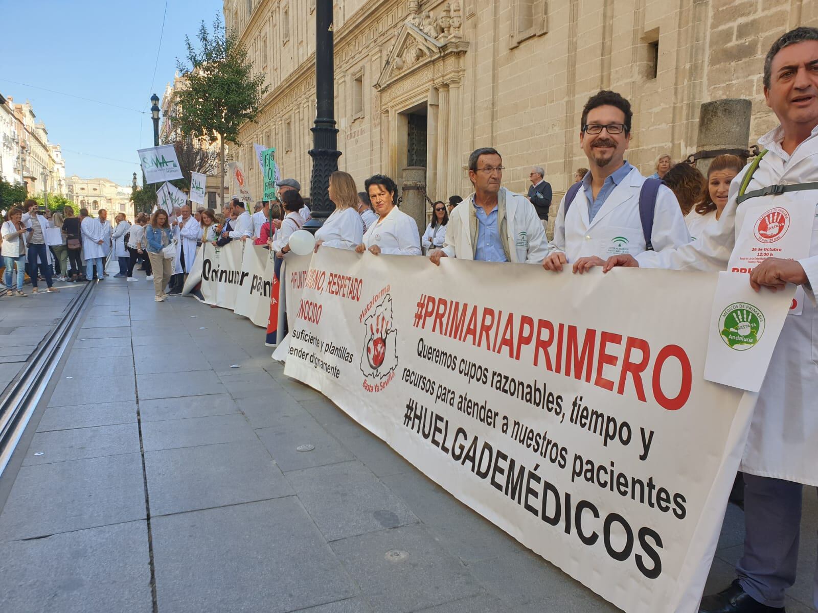 Una protesta anterior del Sindicato Médico Andaluz por sus condiciones laborales