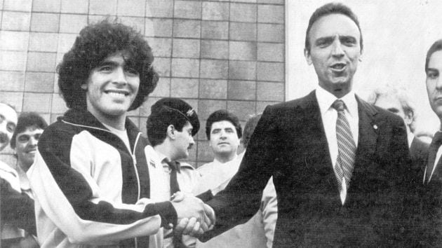 Maradona y Gaspart en una foto de 1982