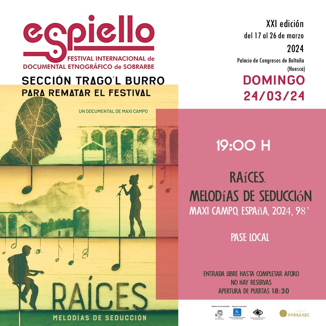 Cartel “Raíces. Melodías de seducción”, del ainsetano Maxi Campo