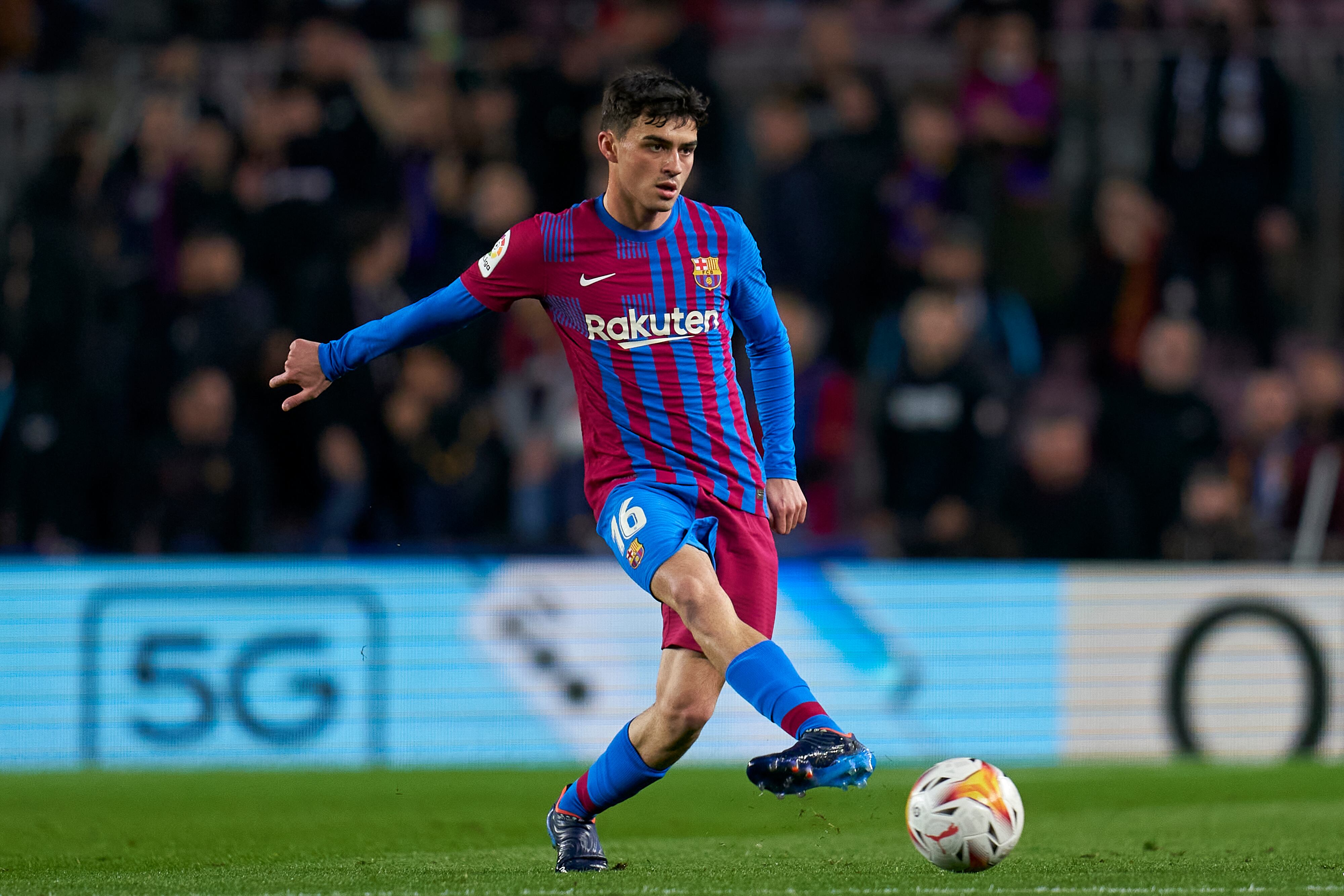 Pedri González, durante el partido del Camp Nou frente al Athletic Club.