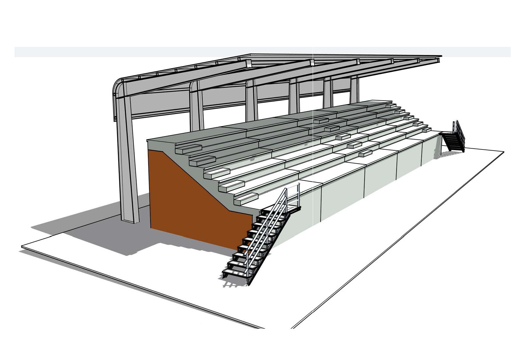 Adjudicado el contrato para construir la cubierta de las gradas del campo de césped artificial en Villanueva