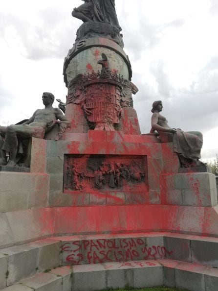 Foto de la estatua de Colón cedida por Rodrigo M-Del Rey