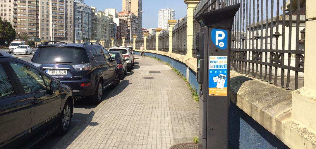 Parquímetro del servicio de ORA en A Coruña