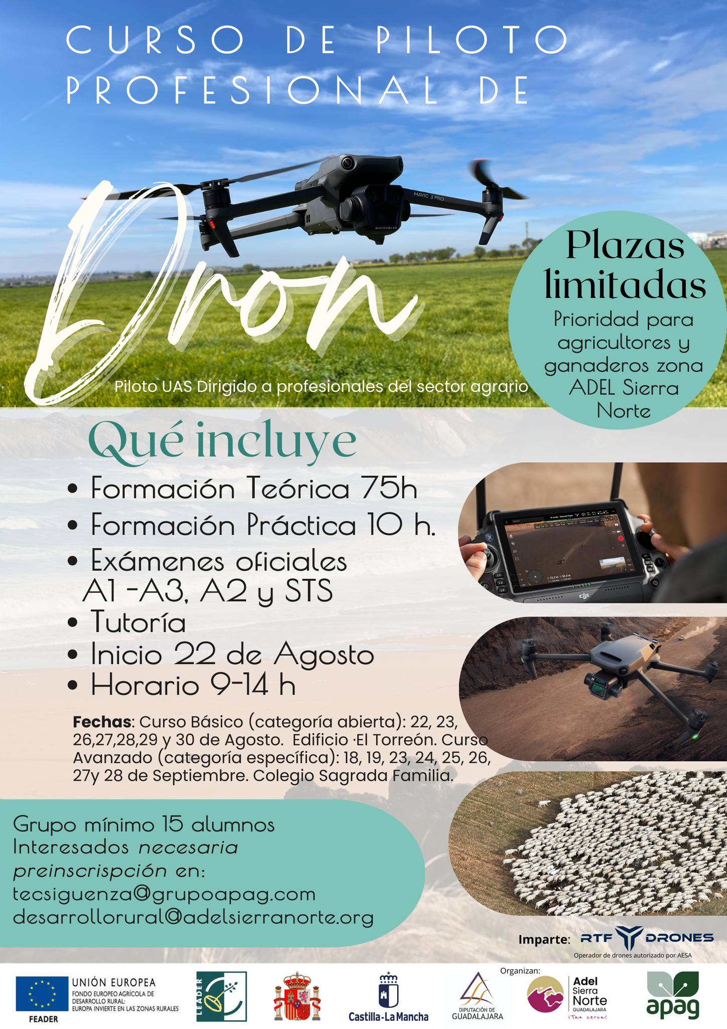 Cartel curso de drones