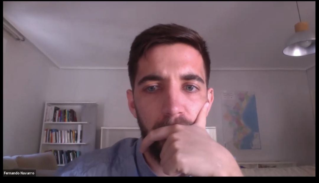 Rueda de prensa de Fernando Navarro en Zoom