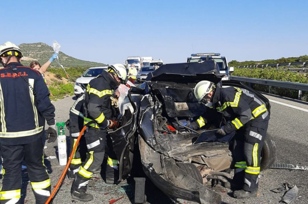 Bomberos del SEPEI han intervenido en el accidente