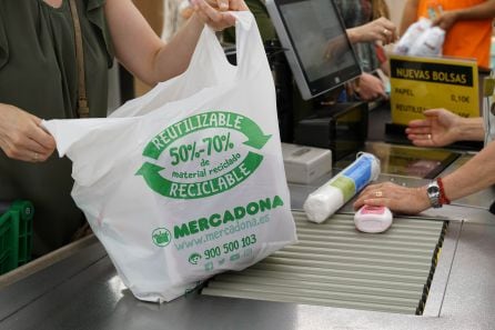 Bolsa de plástico reutilizable de Mercadona