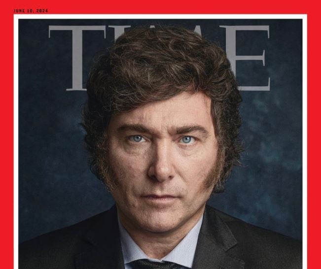 Javier Milei en la portada de la revista &#039;Time&#039;