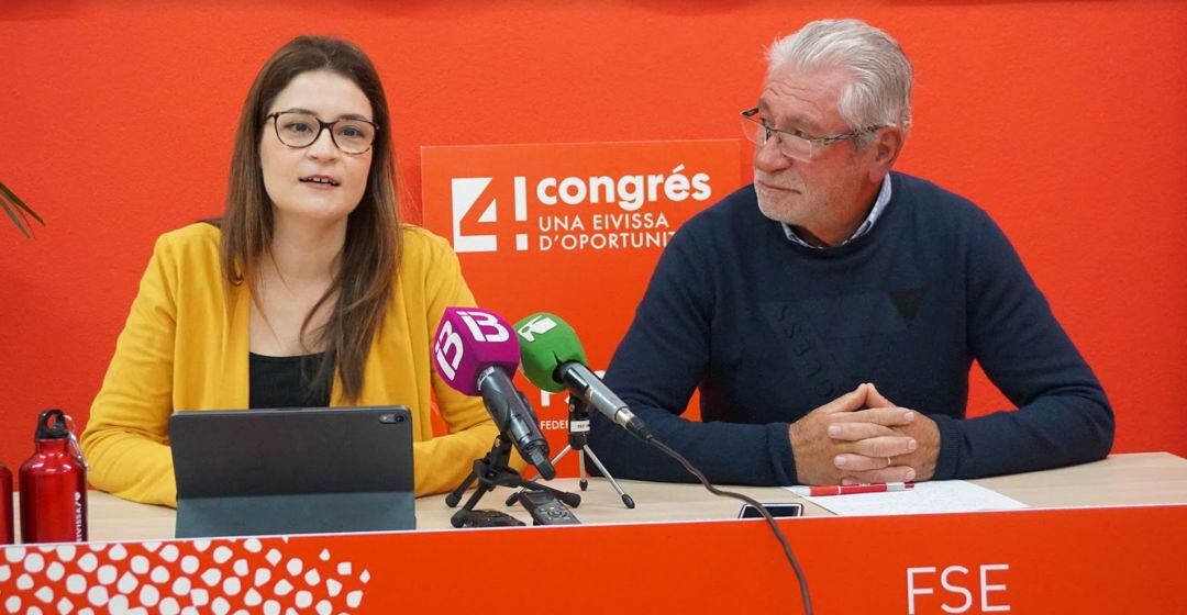 Irantzu Fernández y Joan Marí Serra, en la presentación del Congreso