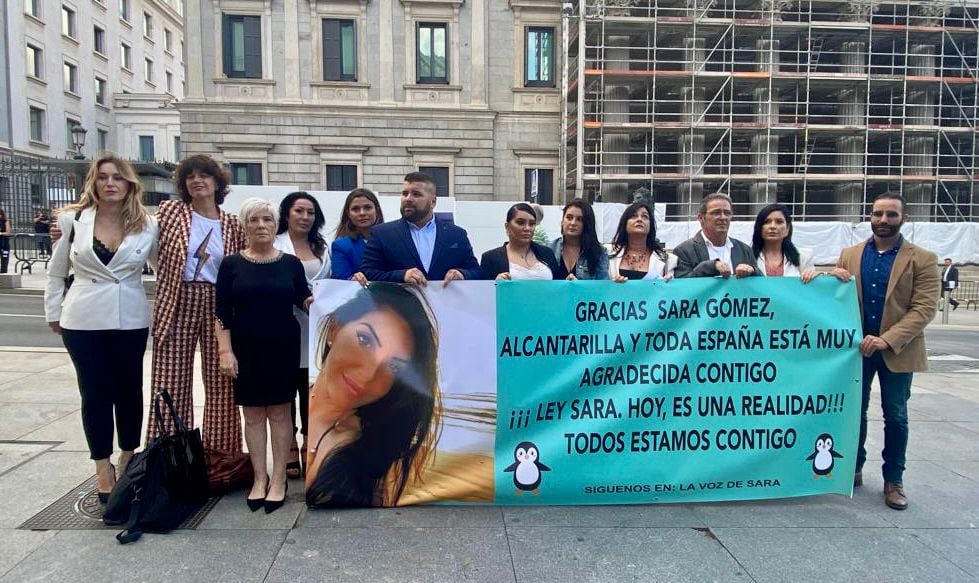 La familia de Sara en el Congreso de los Diputados.