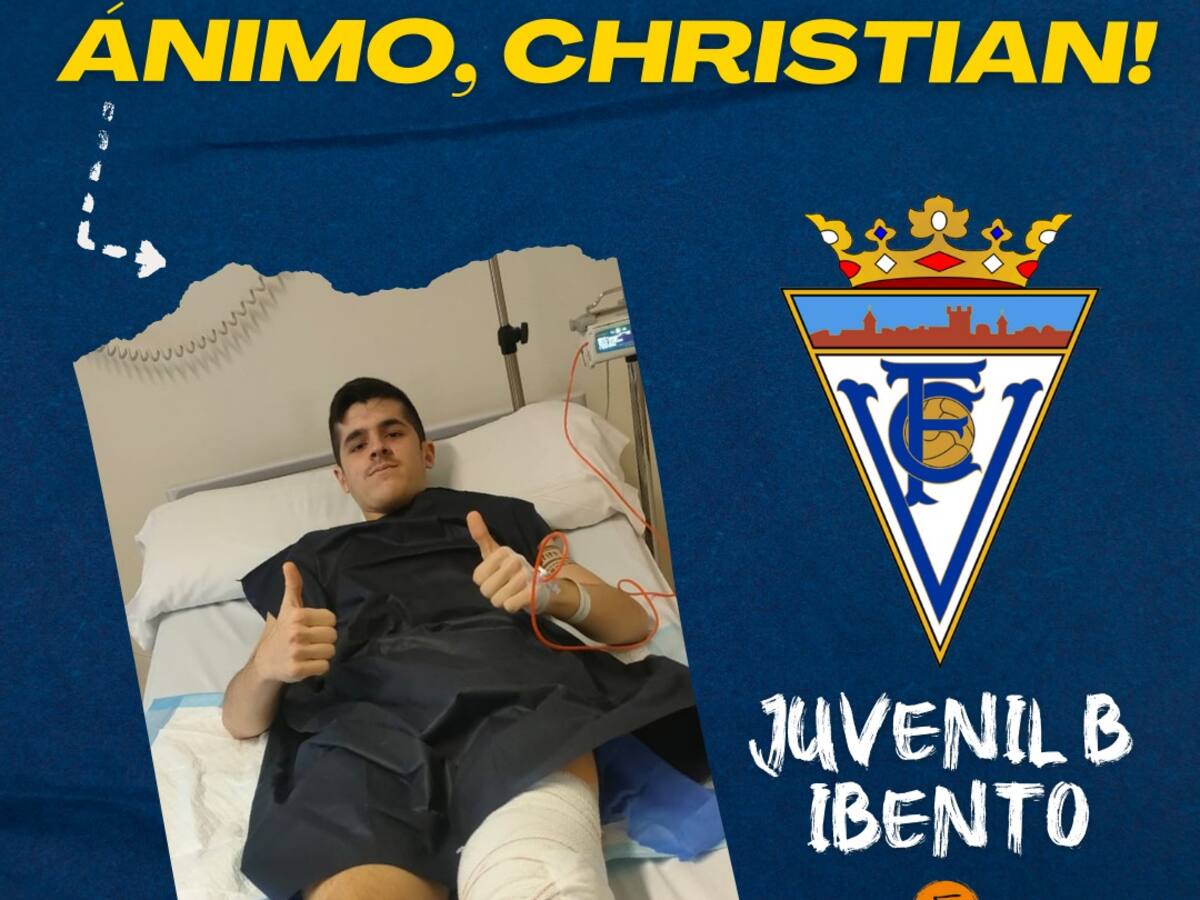 Christian Lorenzo, del Juvenil B del Villena CF, se recupera de su lesión