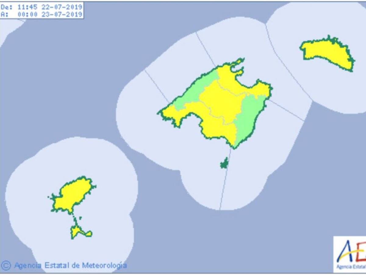 Balears, en aviso amarillo por calor con temperaturas de hasta 37 grados